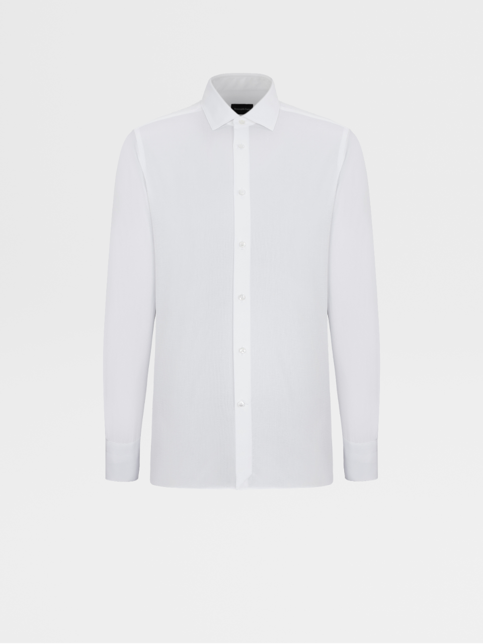 白色Trecapi棉质精裁衬衫，Milano合身版型